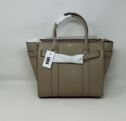 An as new Mulberry zipped Bayswater bag in solid grey (HH4406/205D646 - RRP £1,095).