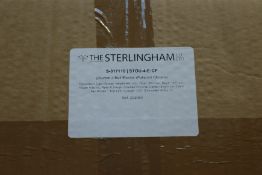 A boxed Sterlingham Stourton 4 rail electric towel warmer in polished chrome (S-017110 / STOU-4-E-