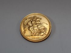 A 1980 gold sovereign.