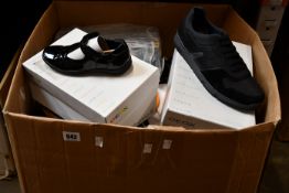 A quantity of as new footwear to include Tretorn, Bobs, Geox, Veltuff, DC, Topman, Schuh, Zara,