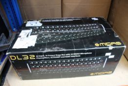 A boxed as new Midas DL32 digital stage box (748252156747) (Box damaged).