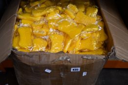 A large quantity of unbranded yellow silicone sponges (Approximately 200 items).