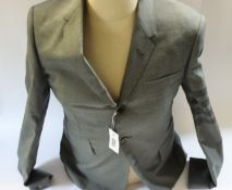An as new Thom Browne grey school uniform style blazer with 4 bar sleeve in stepp twill (Size 3 -