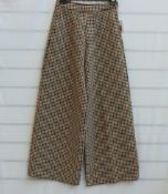 A pair of as new Markus Lupfer Charlotte checked jacquard wide-leg pants (Size unknown - no tag