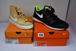 Two pairs of as new Nike trainers; Blazer Mid 77 (UK 4) and Air Zoom Prestige HC (UK 10).