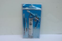 Four Silverline Oil Filter Wrench Sets 65-93mm (952159) and two Silverline Air Grease Guns 400cc (