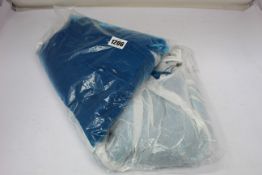 An as new NRBY Maddie velvet shirt dress with belt in turquoise (L - RRP £250).