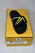 A pair of as new Fendi Diabolic Eyes slides (UK 7).