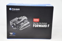 A boxed as new Pulsar Forward F455 Digital Night Vision Attachment.
