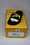A pair of as new Fendi Diabolic Eyes slides (UK 6).