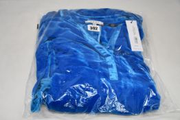 An as new NRBY Maddie velvet shirt dress with belt in turquoise (L - RRP £250).