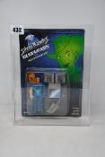A Kenner 1987 Silver Hawks - Bluegrass with Ultrasonic Suit action figure in a perspex case (UKG