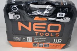 An as new NEO Tools 110 piece Socket Wrenches Set 08-666.