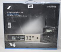 A boxed as new Sennheiser Lavalier mic set for professional live sound (ew 100 G4-ME2-A).