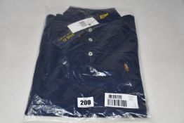 Two as new Ralph Lauren polo shirts in navy (S).
