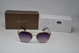 A pair of boxed as new Bvlgari Sunglasses BV8226B 504/13 sunglasses (Brown).