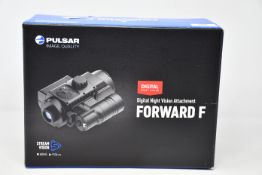 A boxed as new Pulsar Forward F455 Digital Night Vision Attachment.