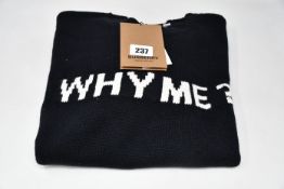 An as new Burberry Why Me sweater in black (M - RRP £350).
