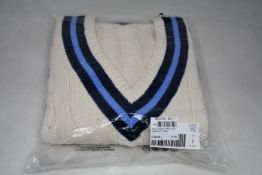 An as new Ralph Lauren Polo cricket cable knit jumper (S).