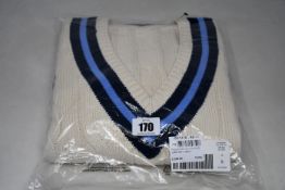 An as new Ralph Lauren Polo cricket cable knit jumper (S).