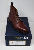 A pair of as new Loake 1880 Roehampton RG shoes in oxblood burnished calf grain leather (Size 9F).