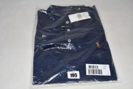 Two as new Ralph Lauren polo shirts in navy (L).