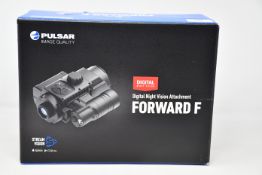 A boxed as new Pulsar Forward F455 Digital Night Vision Attachment.