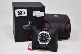 An as new Hanowa Swiss military watch QA/Steel/10ATM/sapphire (7612657093156).