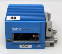 A pre-owned Sick CLV490-0010 Barcode Scanner (P/N: 1016958) (Untested, sold as seen).