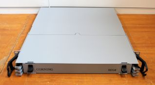 A boxed as new Corning Edge rack mountable 1U housing tray (PN: EDGE-01U-SP) (box opened)