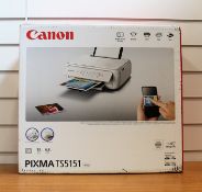 A boxed as new Canon Pixma TS5151 colour printer in white (box opened)