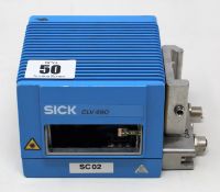 A pre-owned Sick CLV490-0010 Barcode Scanner (P/N: 1016958) (Untested, sold as seen).