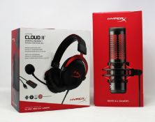 A box of fifteen HyperX retail returns including Cloud Stinger Gaming Headset,Cloud II Gaming Heads
