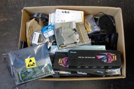 A box of assorted as new and pre-owned small electrical items and accessories (All items sold as