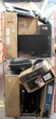 A quantity of assorted computer monitors and displays to include Samsung, LG, Dell, BenQ and