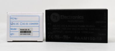 Five boxed as new TT Electronics Power Partners PAAM150-14 AC/DC ITE & Medical Power Modules.
