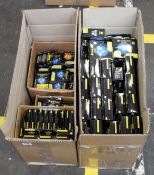A large quantity of boxed as new Cartridge World replacement ink cartridges for Epson and HP (Approx