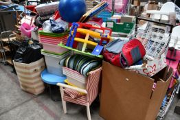 A large quantity of assorted miscellaneous items to include toys, games, puzzles, office chairs,