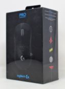 A boxed as new Logitech Pro Superlight mouse in black