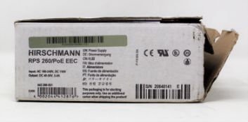 A boxed as new Hirschmann RPS 260/POE EEC power supply transformer (P/N: 942-200-001) (Damaged