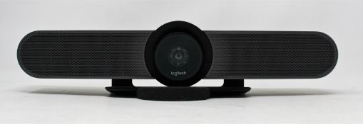 A pre-owned boxed Logitech MeetUp 4K Video Conferencing System (Box damaged)