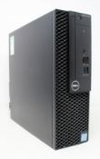 A used Optiplex 3050 Desktop PC in black with intel i3-6100 3.70GHz CPU, 8GB RAM, 500GB SSHD.