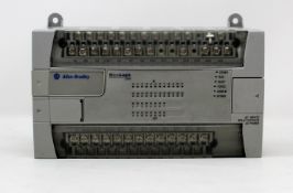 A pre-owned Allen Bradley Micrologix 1200 PLC Module (CAT: 1762-L40BWA C H) (Untested, sold as