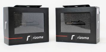 Two boxed as new Rizoma Leggera turn signal indicators for motorcycles in black (PN: FR120B)