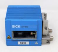 A pre-owned Sick CLV490-0010 Barcode Scanner (P/N: 1016958) (Untested, sold as seen).