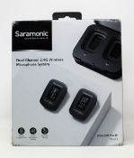 A boxed as new Saramonic Blink500 Pro B1 (TX+RX) Dual Channel 2.4G Wireless Microphone System (