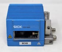A pre-owned Sick CLV490-0010 Barcode Scanner (P/N: 1016958) (Untested, sold as seen).