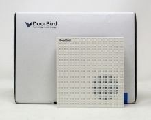 A boxed as new DoorBird A1061W IP Door Chime in White (Box opened).