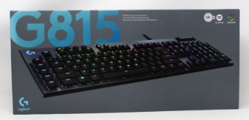 A boxed as new Logitech G815 RGB mechanical gaming keyboard (GL Tactile switches)