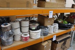 A quantity of miscellaneous wires, cables and related items (approximately 20 items).